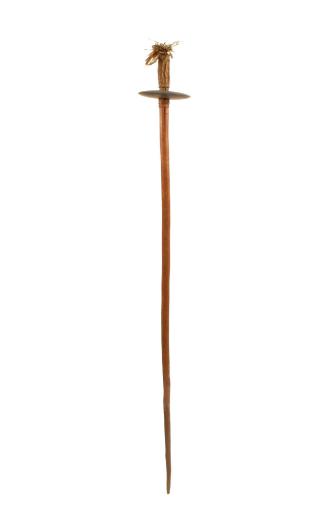War Club, 19th Century
Papua New Guinea
Wood, stone, rattan and feathers; 48 in.
97.121.9
G…