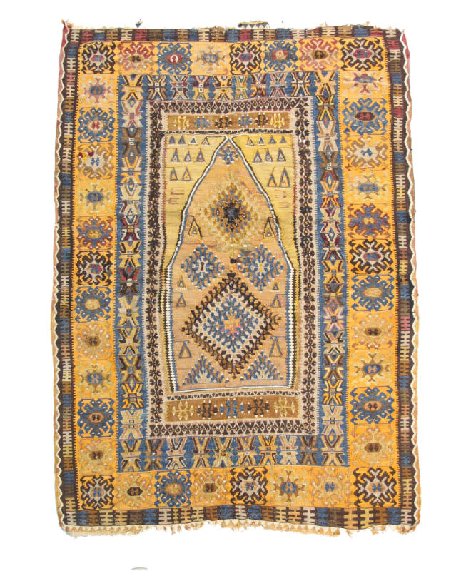 Prayer Rug (Kilim), 19th Century
Turkish; Turkey
Wool; 81 1/2 x 48 7/16 x 1/2 in.
2012.1.1
…