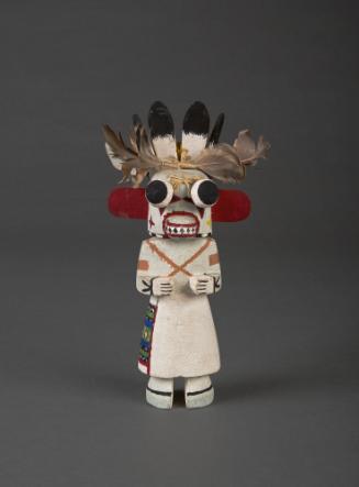 Ho-te Katsina, 1968-1969
Hopi culture; Arizona
Cottonwood root, pigment, cotton string and ch…