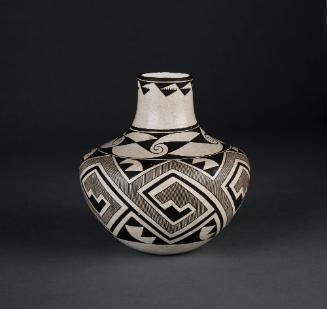 Vase with Black and White Geometric Designs, c. 1959
Lucy Lewis (1898-1992, Puebloan); Western…