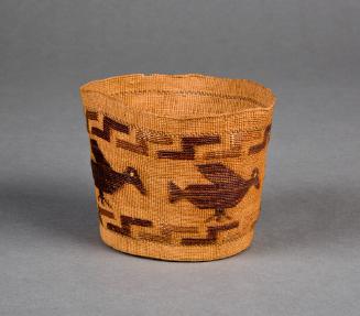 Basket, c. 1910
Tlingit culture; Southern Alaska
Spruce root and maidenhair fern stem; 3 3/4 …