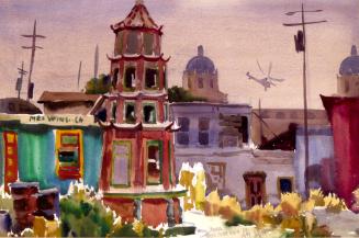 Pagoda, Old Chinatown, Los Angeles, 1949
Arthur Edwaine Beaumont (English born, American 1890-…