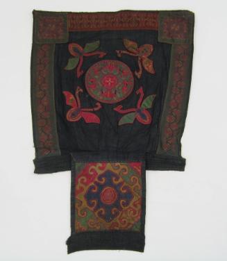 Baby Carrier Panel, early 20th Century
Miao culture; China
Linen and silk; 19 × 26 in.
2019.…