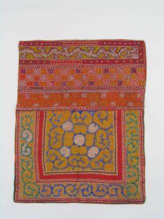 Baby Carrier Panel, early 20th Century
Miao culture; China
Cotton; 20 × 25 1/2 in.
2019.22.6…