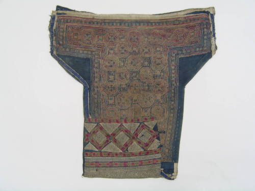 Baby Carrier Panel, early 20th Century
Miao culture; China
Linen and pigment; 26 × 26 3/4 in.…