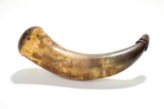Powder Horn, French and Indian War (1754-1763)
North America
Horn and wood; 8 5/8 × 4 × 1/2 i…