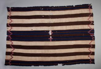 First Phase Chief Blanket, 1855-1865
Navajo culture; Southwest
Wool and natural dye; 71 × 56 …