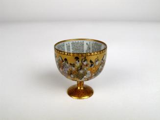 Miniature Cup with Continuous Scene on Exterior and Calligraphy on Interior, 1868-1926
Japanes…