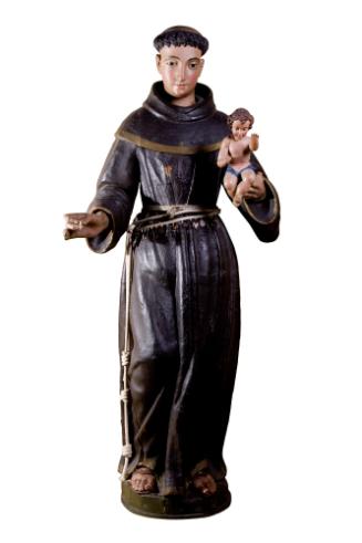Statue of Saint Anthony of Padua, c. 1800
Made in Mexico; used in California
Wood, gesso, pai…