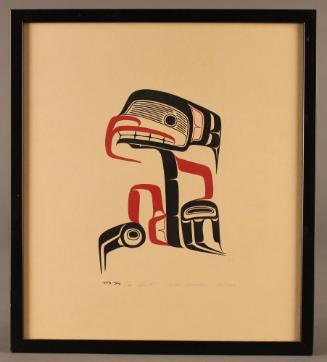 Sea Ghost, 1974
Robert Davidson (Haida, 1946- )
Serigraph; 13 1/2 x 12 x 12 1/2
2013.8.1
Gi…