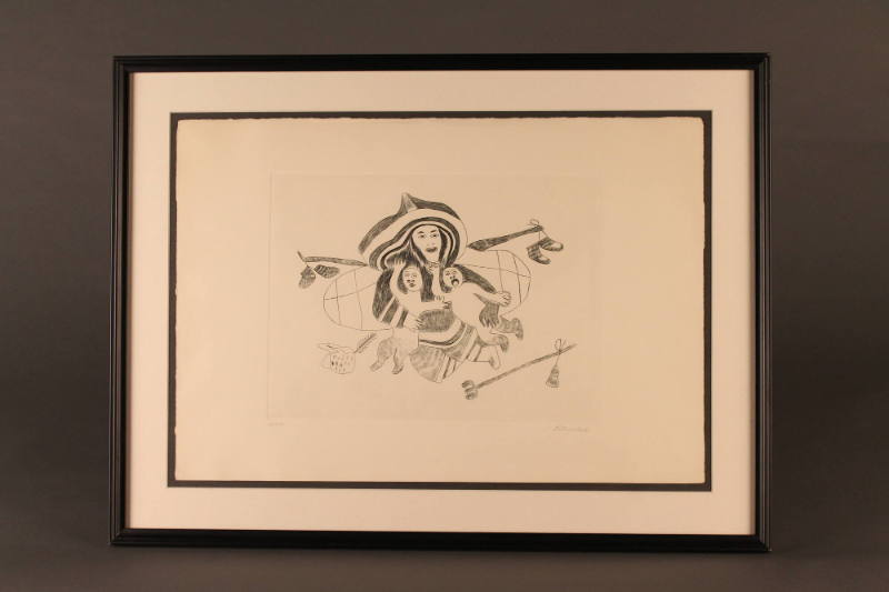 Untitled (Woman with Two Changelings), 1962
Pitseolak Ashoona (Inuit, 1904-1983); Cape Dorset,…