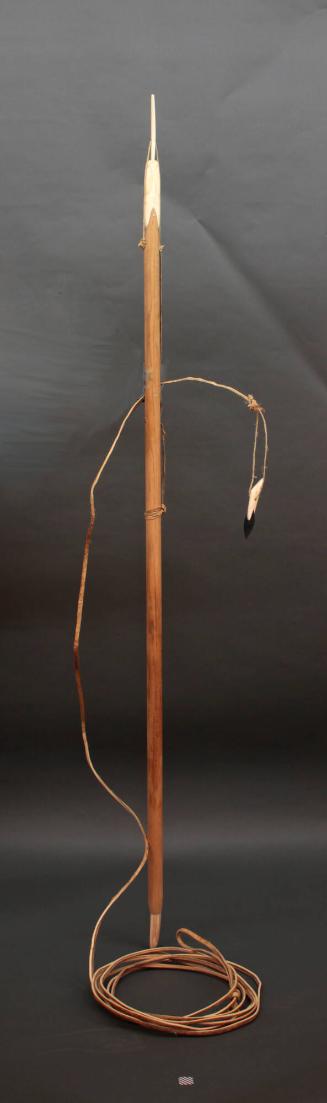 Harpoon, date unknown
Inuit; Possibly Canadian Arctic, Canada or Alaska
Oak, bone and hemp; 8…