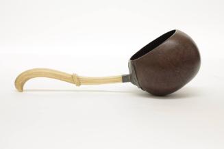 Coconut Cup Ladle with Scrimshaw Handle, mid 19th Century
American; East Coast, United States …