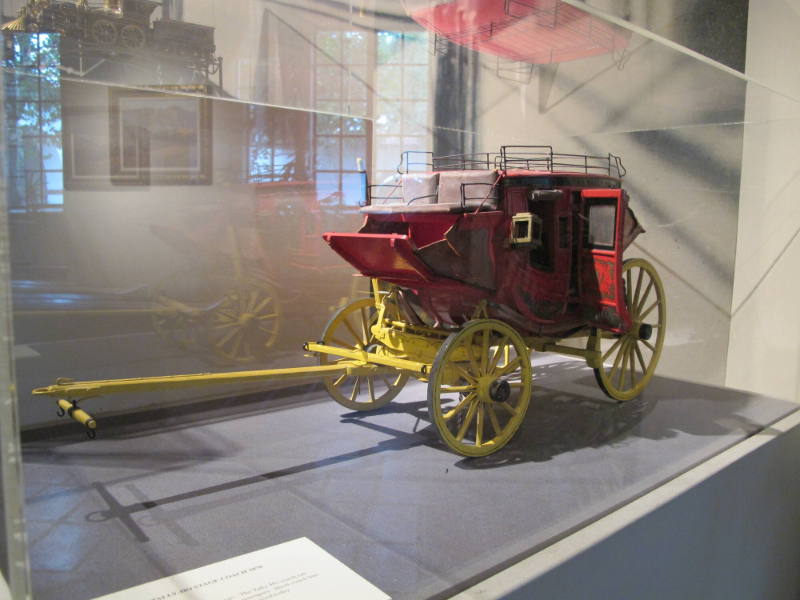 "Diamond Tally-Ho" Stagecoach Model, c. 1870
United States
Wood, iron, leather, cloth and pai…