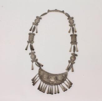 Necklace Consisting of Eight Embossed Plates with Dangling Charms, 20th Century
Miao culture; …