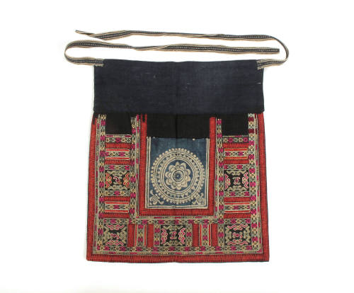 Apron, 20th Century
Miao culture; Guizhou Province, China
Cotton; 17 1/16 × 14 3/4 × 1/4 in.
…