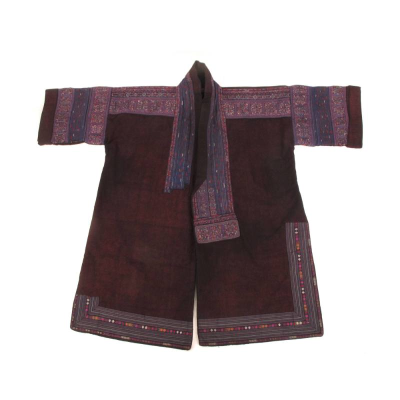 Jacket, 20th Century
Miao culture; Guizhou Province, China
Cotton; 31 3/4 × 43 1/2 × 3/8 in.
…