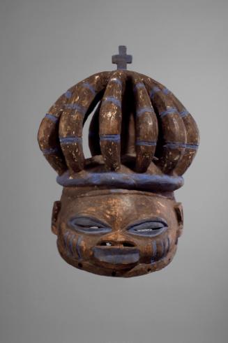 Gelede Cap Mask, 20th Century 
Yoruba people; Nigeria
Wood and pigment; 13 1/2 x 10 1/2 x 12 …