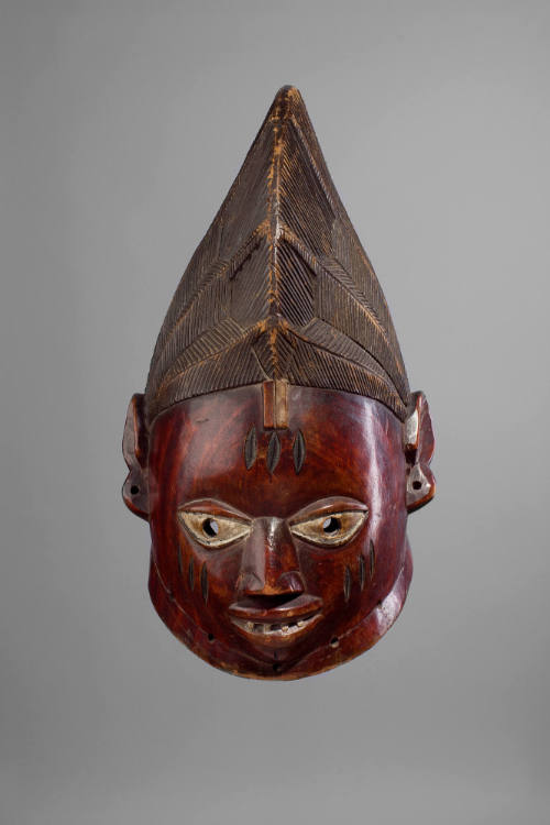 Gelede Cap Mask, 20th Century 
Attributed to Sixlakatu Ayo (Yoruba ); Nigeria
Wood and pigmen…