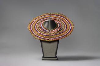 Collar, 20th Century
Maasai culture; Tanzania or Kenya, Africa
Leather, metal, and glass; 13 …