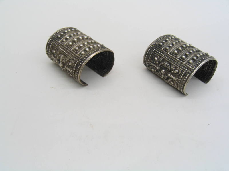 Cuffs, 20th Century
Miao culture; probably Guizhou Province, China
Silver; 3 3/8 x 7 in.
200…