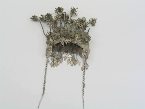 Hair Ornament, 20th Century
Miao culture; probably Guizhou Province, China
Silver and beads; …