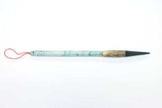 Calligraphy Brush, early 21st Century
China
Jade, bamboo, thread and hair; 11 1/4 × 3/4 in.
…
