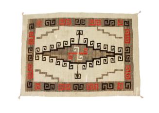 Rug, c. 1900
Navajo; New Mexico
Wool; 58 × 78 in.
2014.10.3
Gift of Dennis J. Aigner
