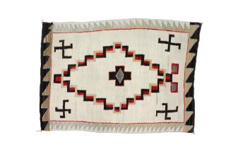 Rug, c. 1900
Navajo; Red Mesa, Arizona
Wool; 58 × 77 in.
2014.10.4
Gift of Dennis J. Aigner
