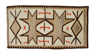 Rug, c. 1920
Navajo; New Mexico
Wool; 51 × 103 in.
2014.10.2
Gift of Dennis J. Aigner
