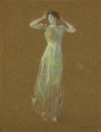 Standing Woman, c. 1922
Thomas Wilmer Dewing (American, 1851-1938)
Pastel on brown paper; 15 …