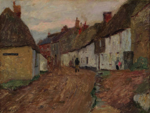 A Cornish Village, c. 1901
Arthur Bowen Davies (American, 1862-1928)
Oil on canvas; 14 x 18 i…