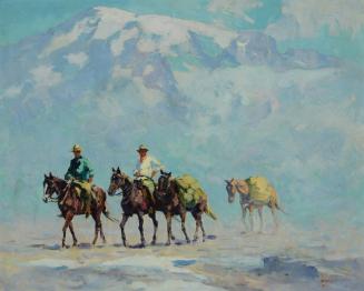 Pack Horses at Mt. Rainer, c. 1919
Eustace Paul Ziegler (American, 1881-1941)
Oil on board; 2…