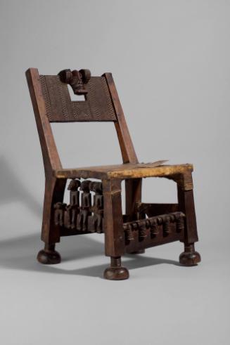 Chair (Ngundja), early 20th Century
Chokwe culture; Rebublic of Angola
Wood, metal and leathe…