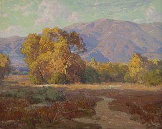 The Hills of Home, c. 1903
Hanson Duvall Puthuff (American, 1875-1972)
Oil on canvas; 33 x 39…