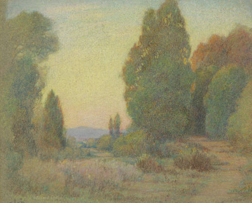 In The Deserted Garden, early 1920s
Leonard Lester (British, 1870-1952)
Pastel on paper; 13 x…