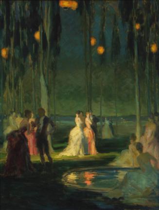 Summer Night, c. 1925
Aloys Bohnen (American,1889-1967); California
Oil on canvas; 34 x 27 in…