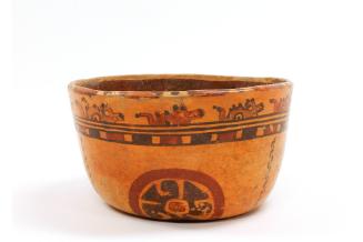 Vessel, 550-900 CE
Maya culture; Honduras
Ceramic and pigment; 5 × 8 3/4 in.
85.26.15
Anony…
