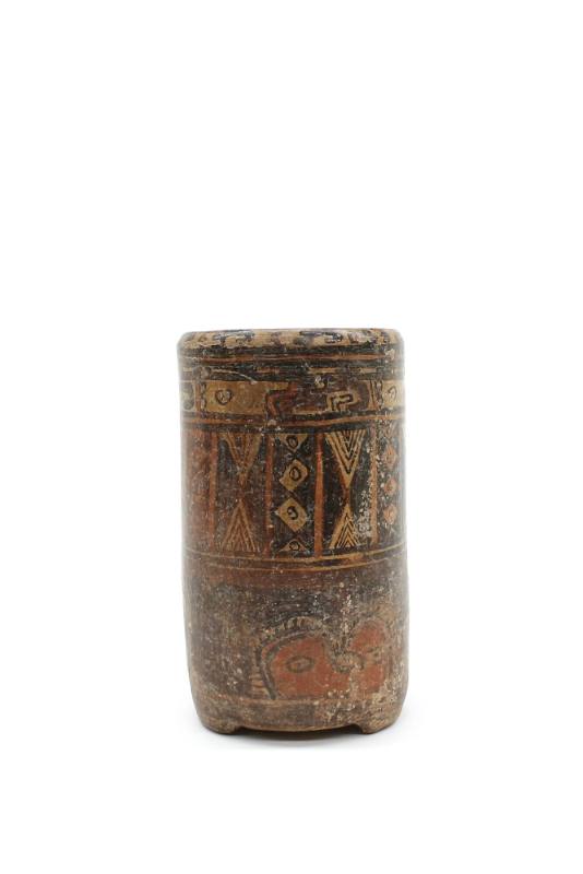 Vessel, 680-1200 CE
Maya culture; Guatemala or Honduras
Ceramic and pigment; 8 × 4 1/2 in.
7…
