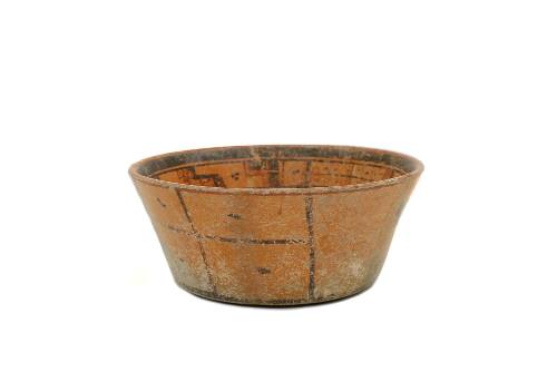 Bowl, 600-900 CE
Maya culture; Yucatán, Mexico
Ceramic and pigment; 3 3/8 × 8 in.
85.25.30
…