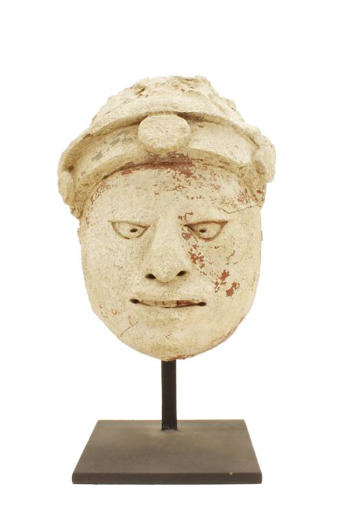 Head of a Noble, 600-900 CE
Maya culture; possibly Uxmal, Yucatán, Mexico
Stucco and pigment;…