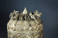 Festival Crown, 20th Century
Miao culture; Guizhou Province, China
Silver and cloth; 20 × 8 1…