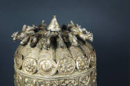 Festival Crown, 20th Century
Miao culture; Guizhou Province, China
Silver and cloth; 20 × 8 1…