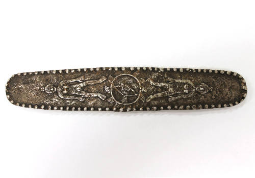Ingot Currency (Lat), date unknown
Thailand
SIlver; 3/16 × 1 3/4 × 9 3/8 in.
2019.22.91
Ano…