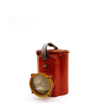 Firefighter's Lantern, c. 1925
Used by Santa Ana Fire Department, California
Metal, leather, …