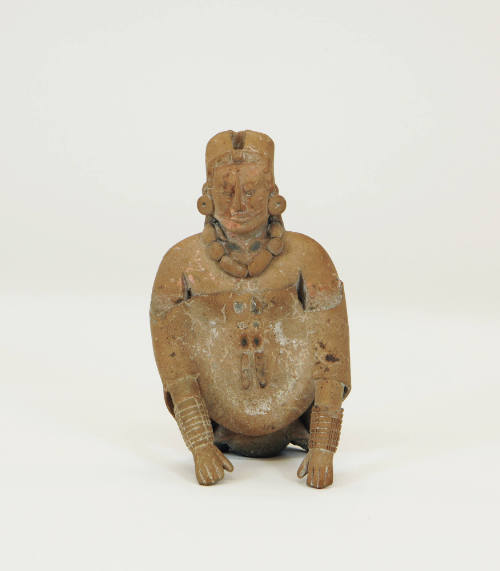 Whistle 600-900 CE
Maya culture; Jaina Island, Campeche, Mexico
Ceramic and pigment; 6 1/4 × …