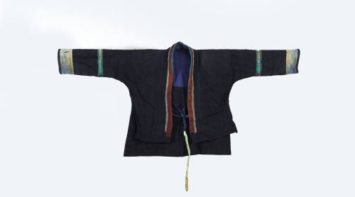 Jacket, mid to late 20th Century
Miao culture; Guizhou Province, China
Cotton and silk; 24 1/…