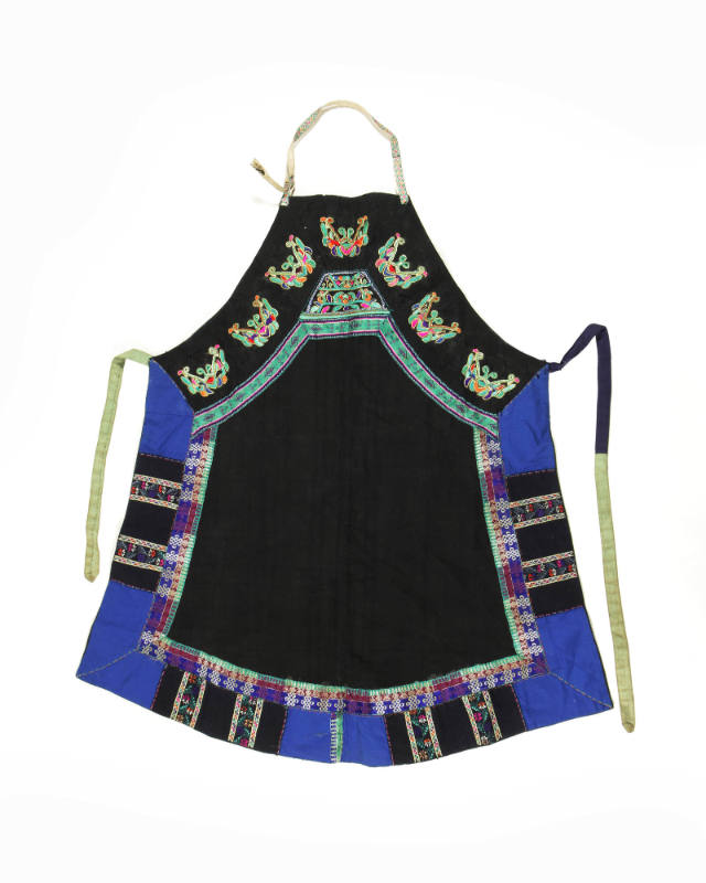 Embroidered Apron, mid to late 20th Century
Miao culture; Guizhou Province, China
Cotton and …