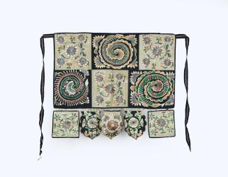 Embroidered Apron, mid to late 20th Century
Miao culture; Guizhou Province, China
Cotton, sil…