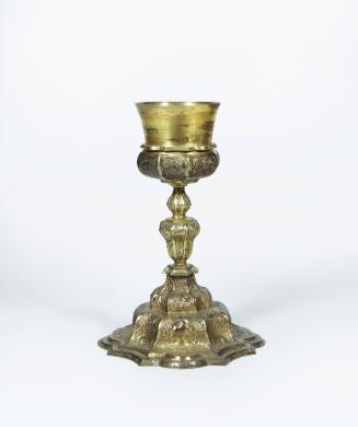 Chalice, c. 1858
Mexico
Gold alloy; 9 1/4 x 6 1/2 in. 
8010

